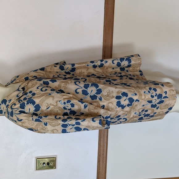 Vintage Hawaiian Shirt 2XL flowers and dragons - Picture 3 of 6